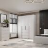 Купить шкаф распашной комбинированный №1 Light 160x220x50 см – Белый бриллиант по 15360 грн Шкаф распашной комбинированный №1 Light 160x220x50 см – Белый бриллиант