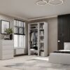 Шафа розпашна комбінована №11 Light 120x220x50 см – Білий діамант