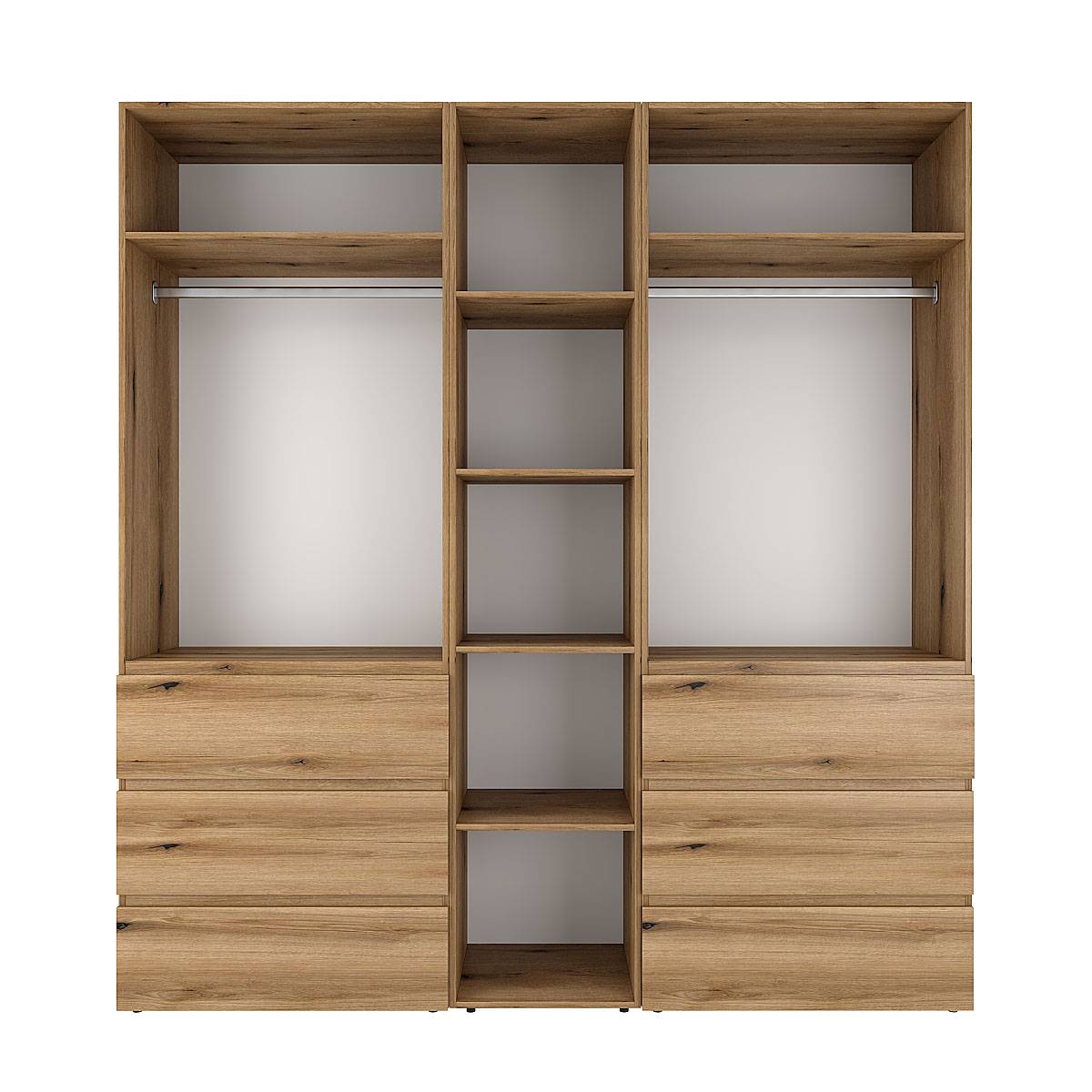 Купить шкаф распашной комбинированный №3 Light 220x220x50 см – Дуб Эвок по 18564 грн Шкаф распашной комбинированный №3 Light 220x220x50 см – Дуб Эвок