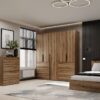 Купить шкаф распашной комбинированный №3 Light 220x220x50 см – Дуб Эвок по 18564 грн Шкаф распашной комбинированный №3 Light 220x220x50 см – Дуб Эвок