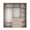 Купить шкаф распашной комбинированный №4 Light 200x220x50 см – Дуб Сонома по 16950 грн Шкаф распашной комбинированный №4 Light 200x220x50 см – Дуб Сонома