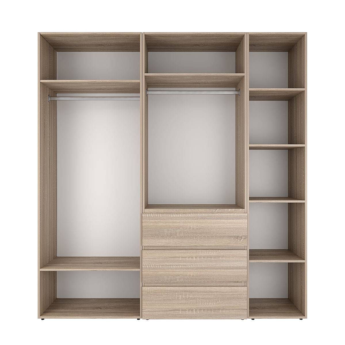 Купить шкаф распашной комбинированный №4 Light 200x220x50 см – Дуб Сонома по 16950 грн Шкаф распашной комбинированный №4 Light 200x220x50 см – Дуб Сонома