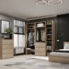 Купить шкаф распашной комбинированный №4 Light 200x220x50 см – Дуб Сонома по 16950 грн Шкаф распашной комбинированный №4 Light 200x220x50 см – Дуб Сонома