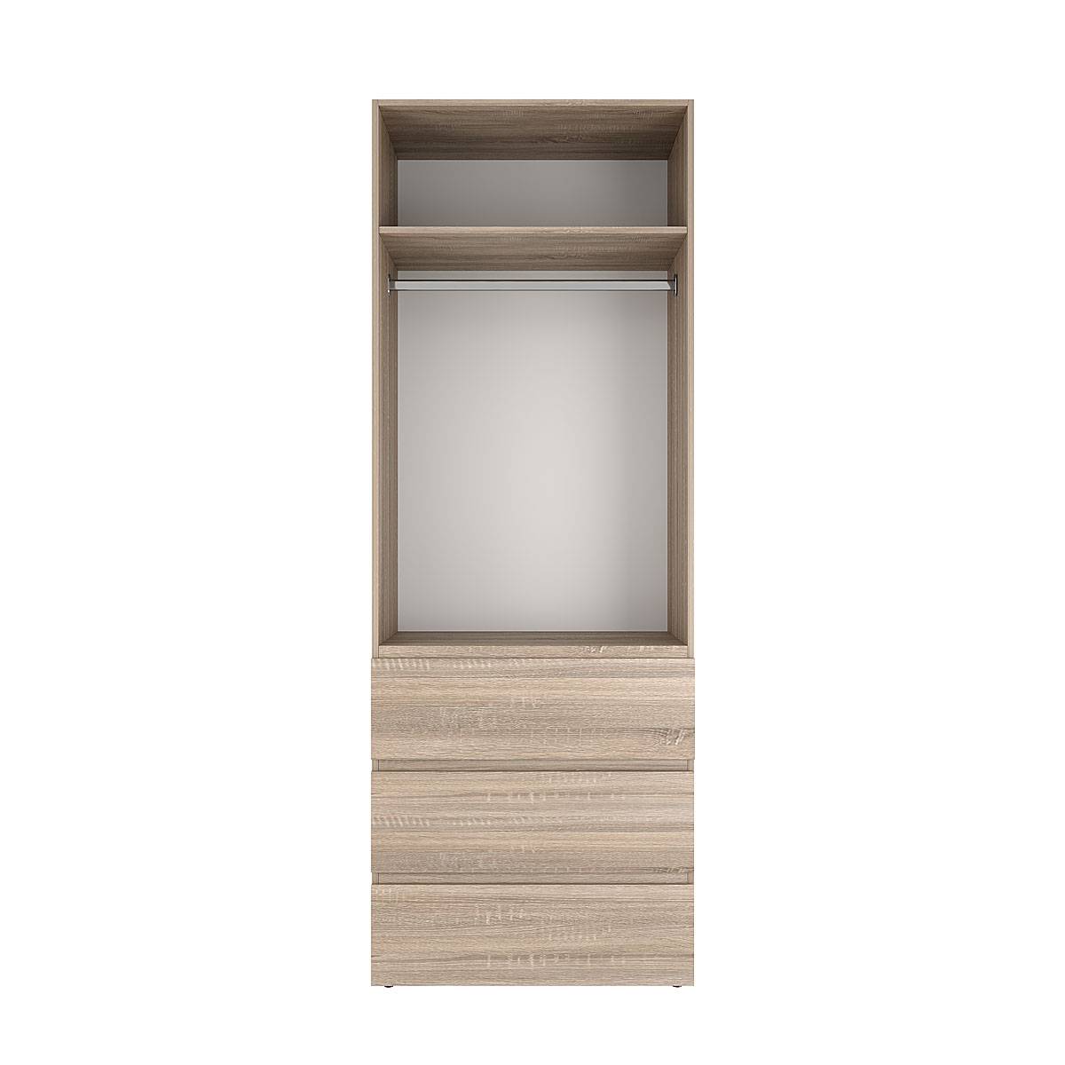 Купить шкаф распашной комбинированный №4 Light 200x220x50 см – Дуб Сонома по 16950 грн Шкаф распашной комбинированный №4 Light 200x220x50 см – Дуб Сонома