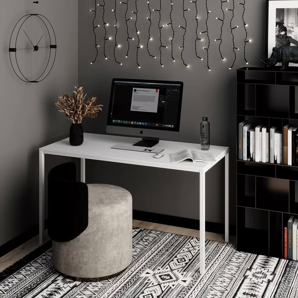 Рабочий стол Brevity Loft standart 140x75x67 см - Білий діамант - купить онлайн Рабочий стол Brevity Loft standart 140x75x67 см - Білий діамант - купить онлайн