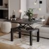 Столик журнальный раскладной B-Fly Metal 120x75x90 см - Бетон тёмный / Чёрный - купить онлайн Столик журнальный раскладной B-Fly Metal 120x75x90 см - Бетон тёмный / Чёрный - купить онлайн