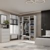 Купити шафа розпашна комбінована №16 Light 160x220x50 см – Білий діамант за 12678 грн Шафа розпашна комбінована №16 Light 160x220x50 см – Білий діамант