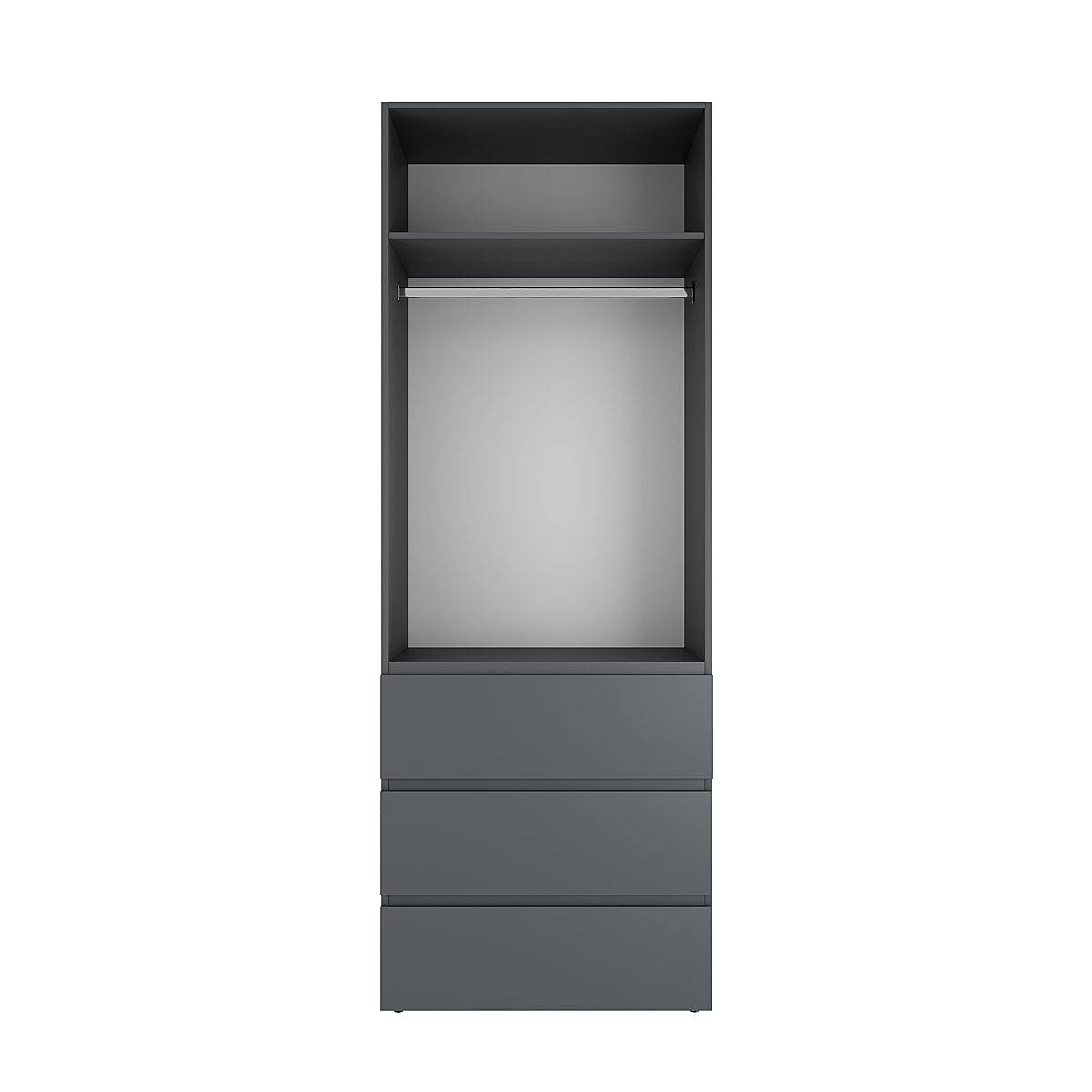 Купити шафа розпашна комбінована №2 Light 120x220x50 см – Графіт за 11358 грн Шафа розпашна комбінована №2 Light 120x220x50 см – Графіт