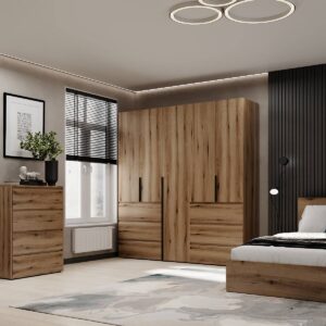 Купить шкаф распашной комбинированный №3 Light 220x220x50 см – Дуб Эвок по 18564 грн Шкаф распашной комбинированный №3 Light 220x220x50 см – Дуб Эвок