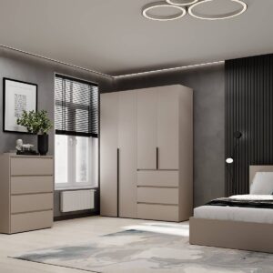 Купить шкаф распашной комбинированный №5 Light 160x220x50 см – Кашемир по 12798 грн Шкаф распашной комбинированный №5 Light 160x220x50 см – Кашемир