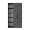 Купити шафа розпашна комбінована №7 Light 120x220x50 см – Графіт за 10140 грн Шафа розпашна комбінована №7 Light 120x220x50 см – Графіт