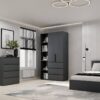 Купити шафа розпашна комбінована №7 Light 120x220x50 см – Графіт за 10140 грн Шафа розпашна комбінована №7 Light 120x220x50 см – Графіт