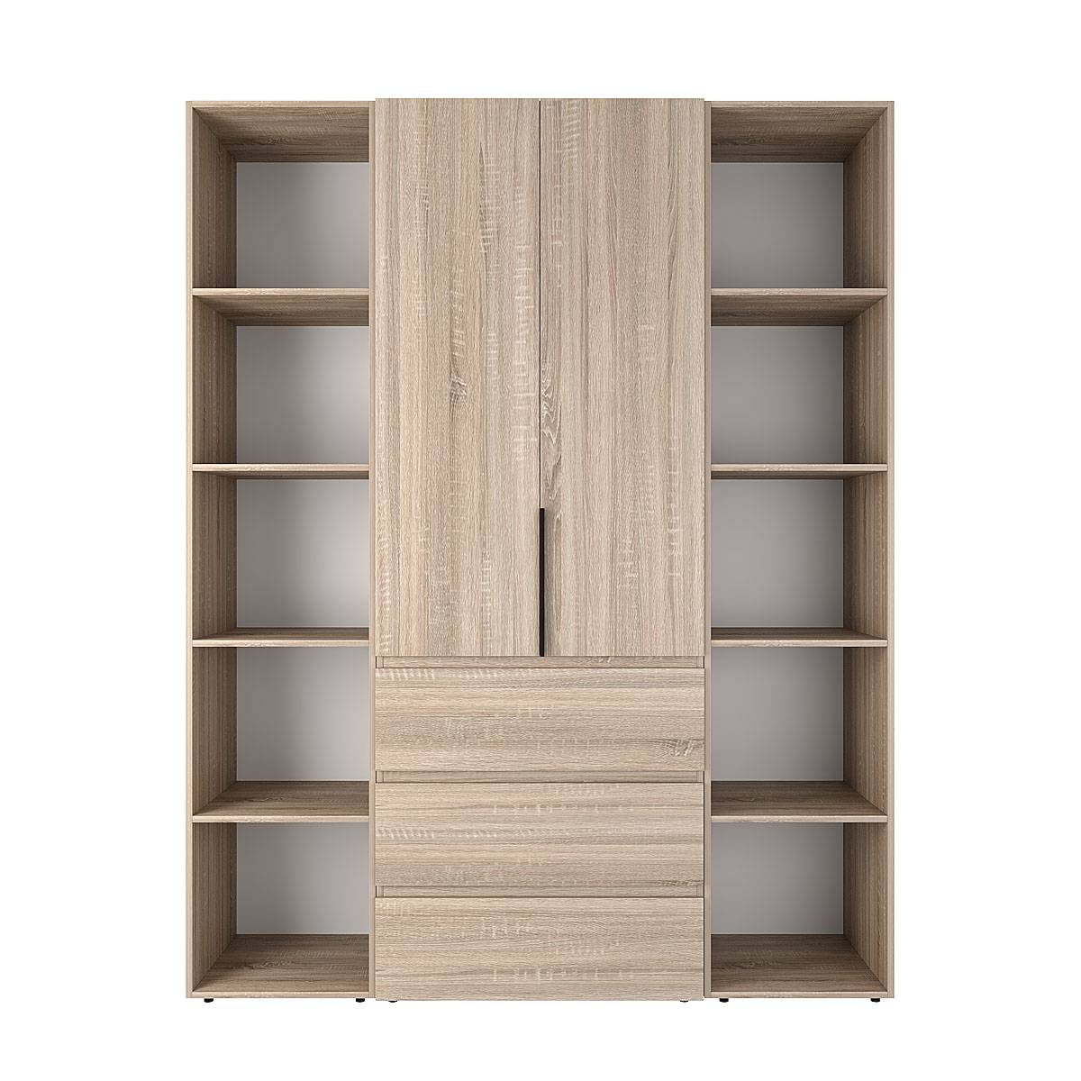 Купити шафа розпашна комбінована №9 Light 160x220x50 см – Дуб Сонома за 13074 грн Шафа розпашна комбінована №9 Light 160x220x50 см – Дуб Сонома