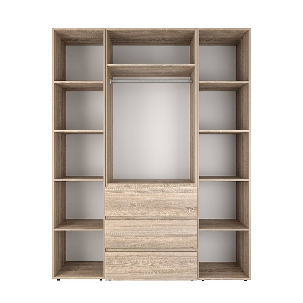 Купити шафа розпашна комбінована №9 Light 160x220x50 см – Дуб Сонома за 13074 грн Шафа розпашна комбінована №9 Light 160x220x50 см – Дуб Сонома