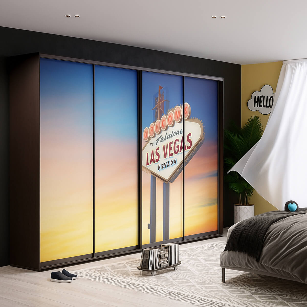Шкаф купе 4 двери с фотопечатью 360×240×60 см