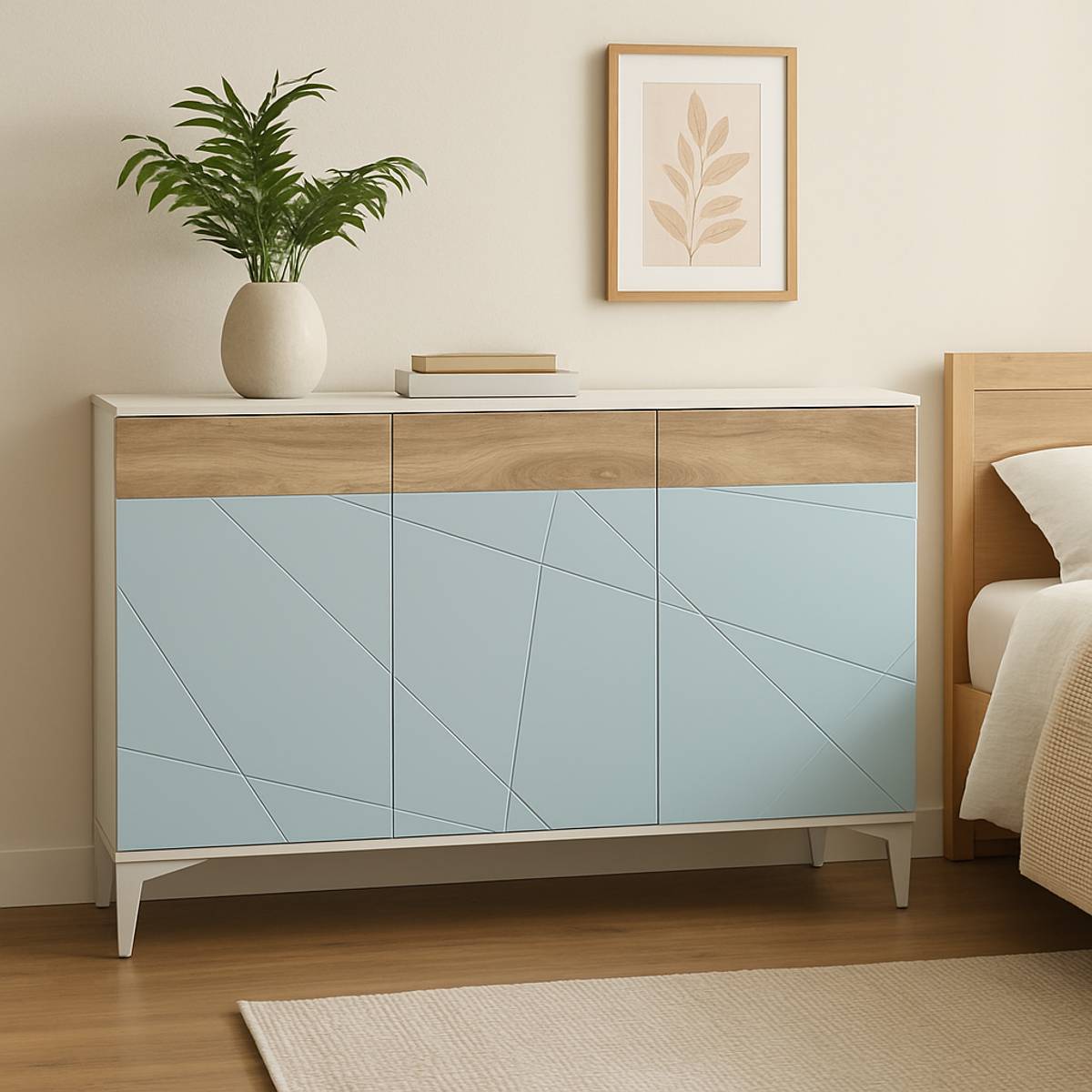 Комод для спальні Picassa 170x110x55 см - Блакитна лагуна - купити онлайн