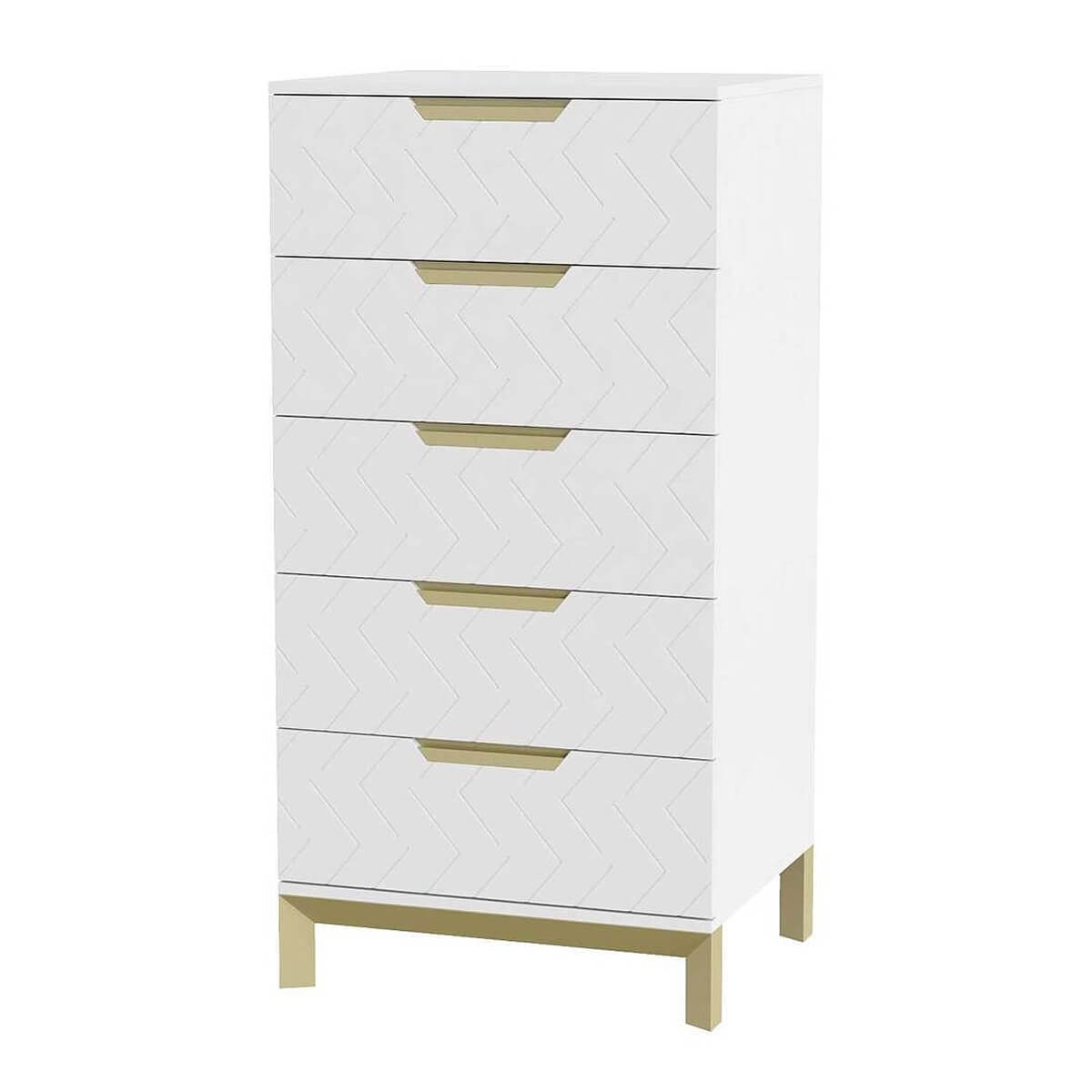 Комод для вещей Swan 60x120x50 см - Белый супермат - купить онлайн