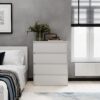 Комод на 4 ящика Light 81x103x42.5 см - Белый бриллиант - купить онлайн