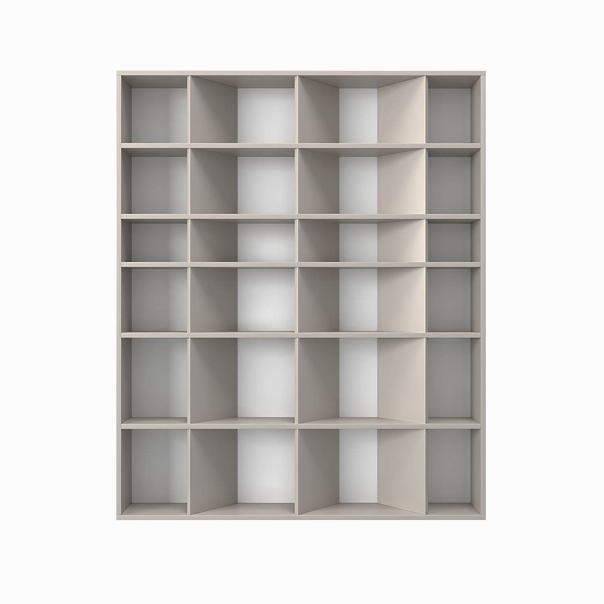 Напольная полка для книг и декора на 24 ячейки Light №1 120x146x16 см - Кашемір - купить онлайн Напольная полка для книг и декора на 24 ячейки Light №1 120x146x16 см - Кашемір - купить онлайн