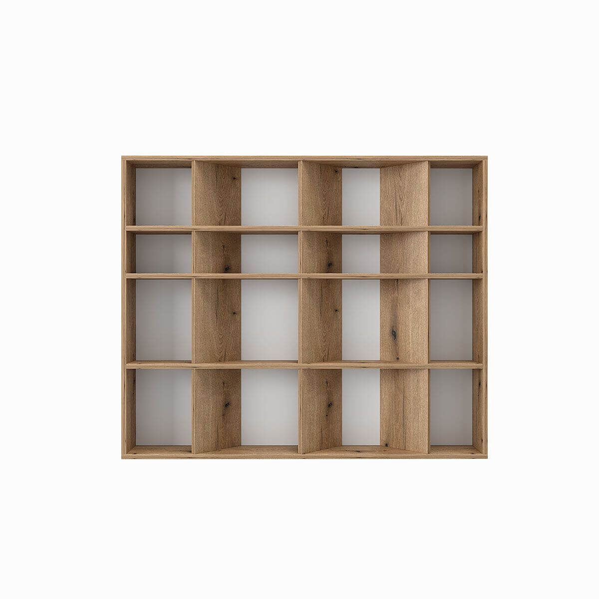 Підлогова книжкова полиця на 16 комірок Light №2 120x100x16 см - Дуб Евок - купити онлайн Підлогова книжкова полиця на 16 комірок Light №2 120x100x16 см - Дуб Евок - купити онлайн
