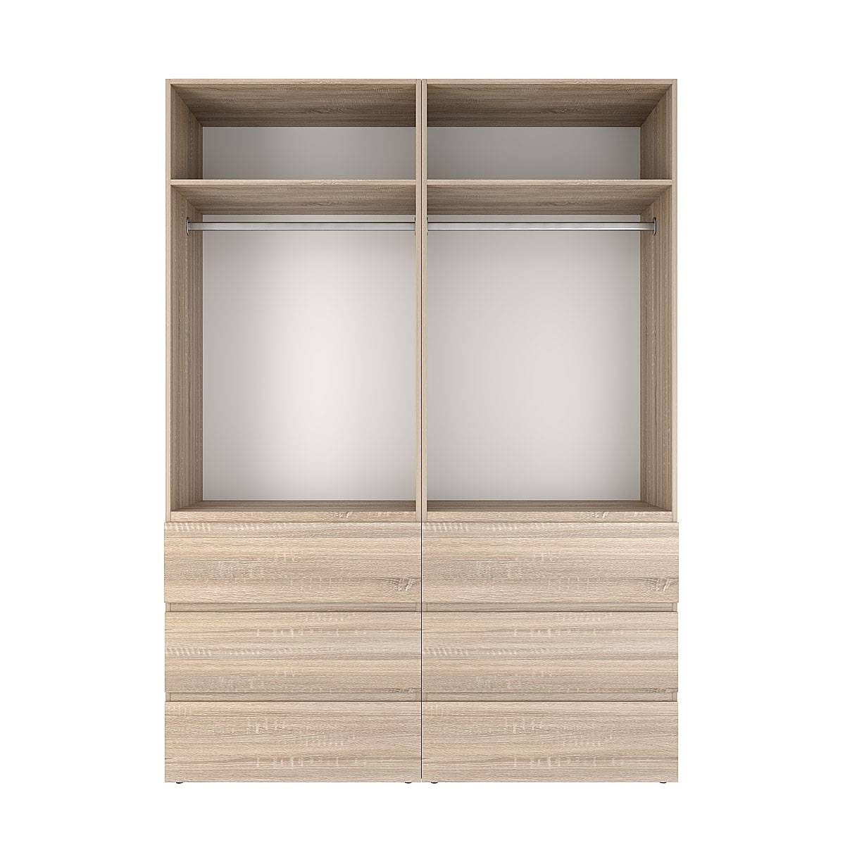 Шафа висока на 4 двері з антресоллю Light №10 160х250x50 см - Дуб Сонома - купити онлайн