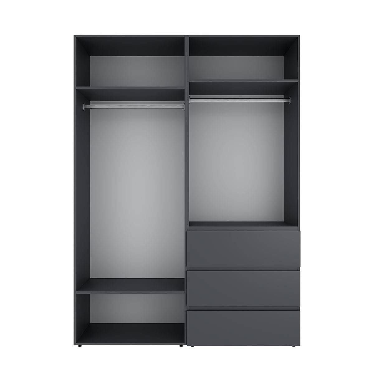 Купити шафа розпашна чотиридверна з антресолями Light №5 160х250x50 см – Графит за 19032 грн Шафа розпашна чотиридверна з антресолями Light №5 160х250x50 см – Графит