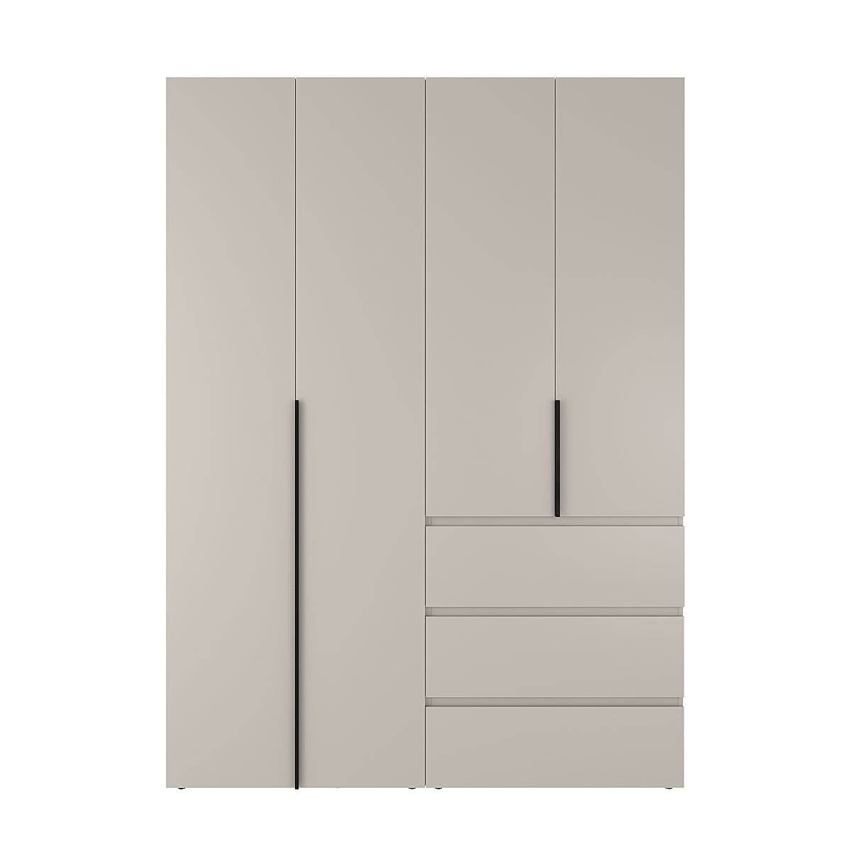 Шафа розпашна 4-дверна з антресолями Light №5 160х260x50 см – Кашемир