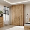 Шафа чотиридверна з антресоллю Light №1 160х250x50 см - Дуб Эвок - купити онлайн