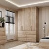 Шафа висока на 4 двері з антресоллю Light №10 160х250x50 см - Дуб Сонома - купити онлайн