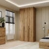 Купить распашной шкаф с антресолью на 3 двери Light №12 120х250x50 см – Дуб Эвок по 14982 грн Распашной шкаф с антресолью на 3 двери Light №12 120х250x50 см – Дуб Эвок