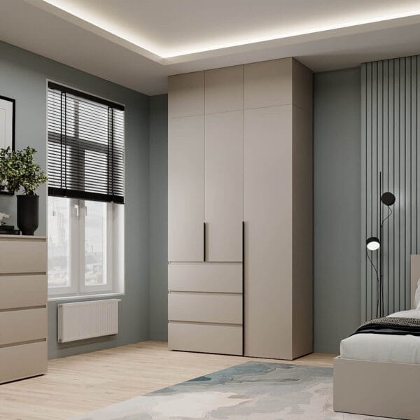 Розпашна шафа 250 см тридверна з антресоллю Light №2 120х250x50 см - Кашемир - купити онлайн