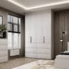 Купить шкаф высокий на четыре двери с антресолью Light №10 160х260x50 см – Белый бриллиант по 20688 грн Шкаф высокий на четыре двери с антресолью Light №10 160х260x50 см – Белый бриллиант