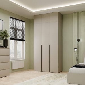 Купить распашный трехдверный шкаф с антресолью Light №12 120х260x50 см – Кашемир по 15264 грн Распашный трехдверный шкаф с антресолью Light №12 120х260x50 см – Кашемир