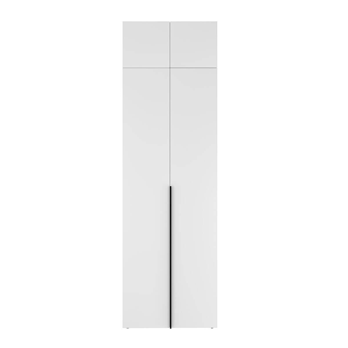 Шафа розпашна дводверна з антресоллю Light №1 80x250x50 см – Белый бриллиант