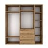 Шкаф распашной 5-дверный с антресолями Light №4 200х260x50 см – Дуб Эвок
