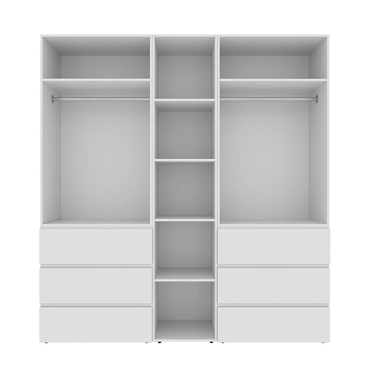 Купить шкаф под потолок на пять дверей с антресолью Light №3 200х260x50 см – Белый бриллиант по 26940 грн Шкаф под потолок на пять дверей с антресолью Light №3 200х260x50 см – Белый бриллиант