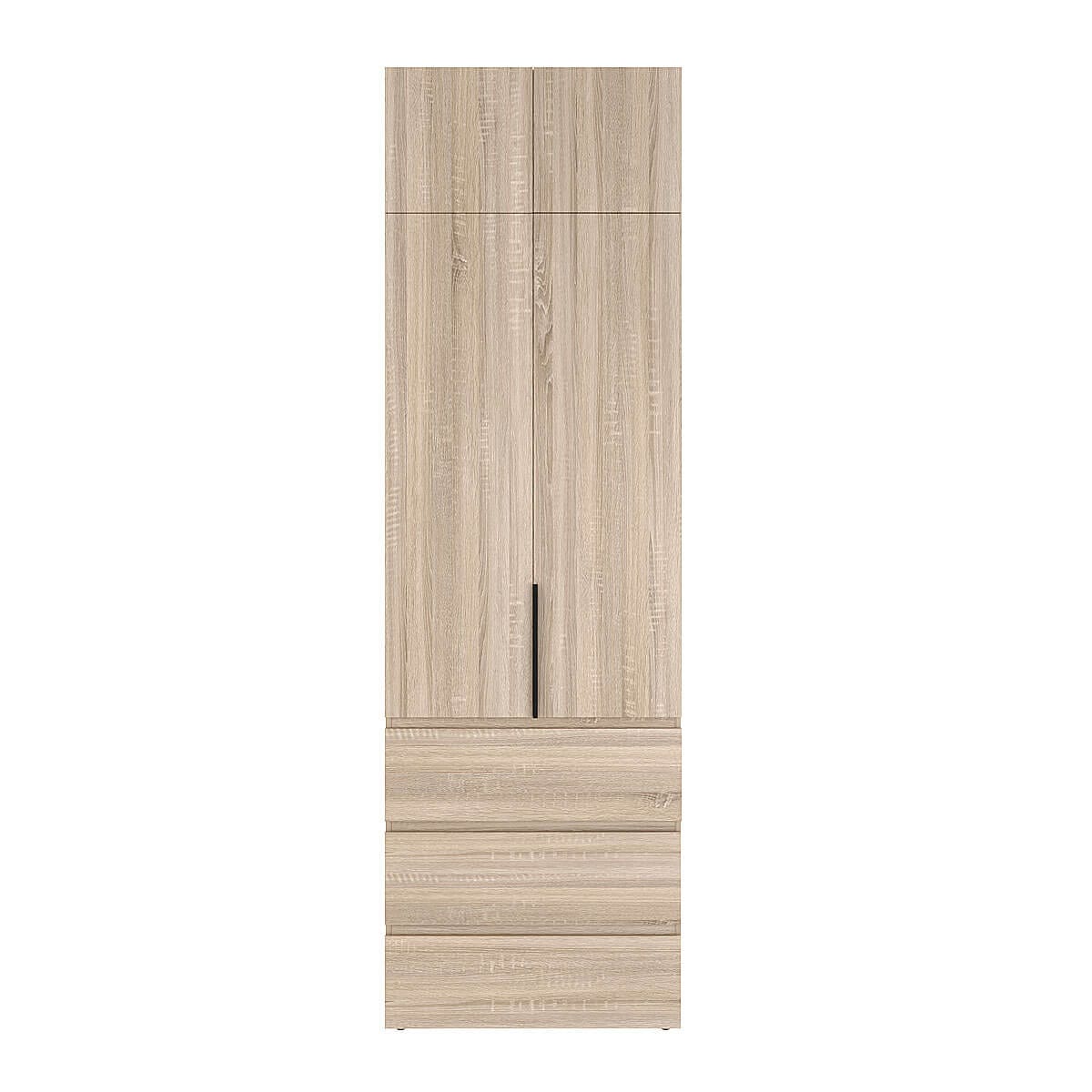 Купить шкаф двухдверный с ящиками и антресолью Light №2 80x260x50 см – Дуб Сонома по 10344 грн Шкаф двухдверный с ящиками и антресолью Light №2 80x260x50 см – Дуб Сонома