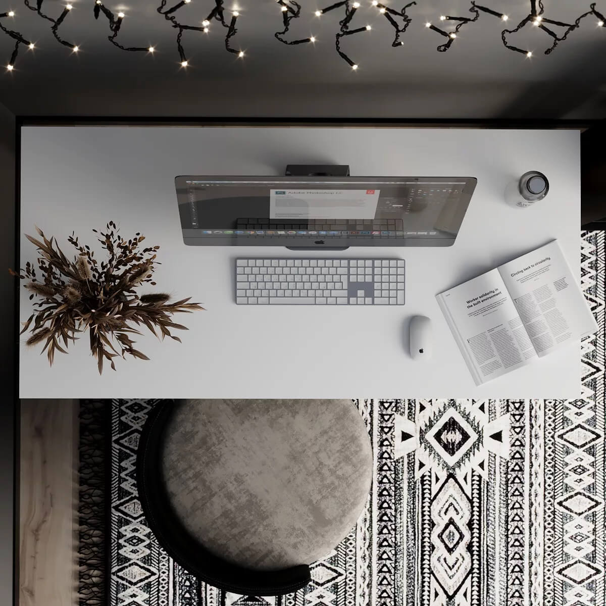 Робочий стіл Brevity Loft Standart 140x75x67 см - Білий діамант - купити онлайн