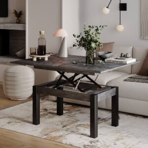 Столик журнальный раскладной B-Fly Metal 120x75x90 см - Бетон тёмный / Чёрный - купить онлайн Столик журнальный раскладной B-Fly Metal 120x75x90 см - Бетон тёмный / Чёрный - купить онлайн