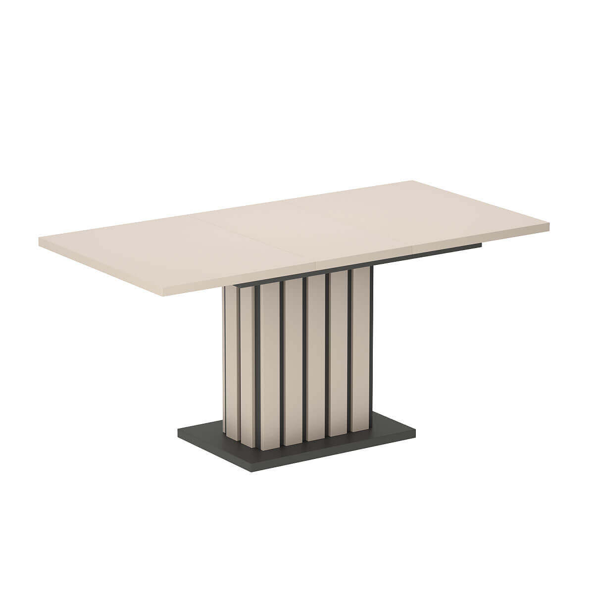 Стол обеденный раскладной Oxford 120(160)x75x82 см - Кашемир / Графит серый - купить онлайн Стол обеденный раскладной Oxford 120(160)x75x82 см - Кашемир / Графит серый - купить онлайн
