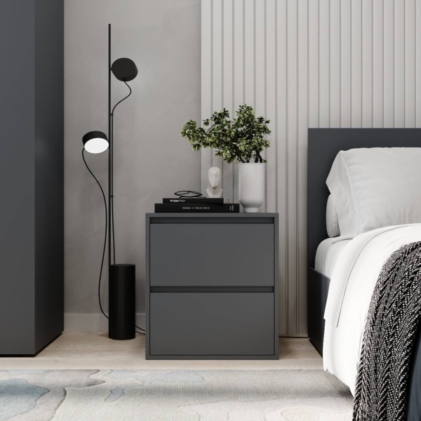 Комплект мебели для спальни Light: кровать 160х200 и 2 тумбы - Графіт - купить онлайн
