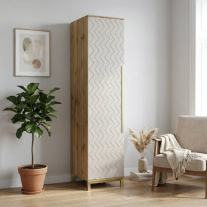 Шафа пенал у спальню Swan 1 50x230x60 см - Каталонський жовтий - купити онлайн